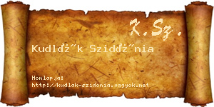 Kudlák Szidónia névjegykártya